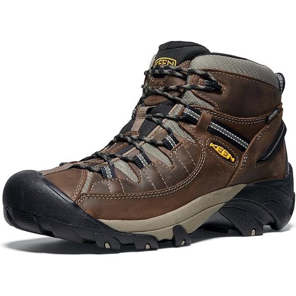 NEW Keen Mens Targhee 2 Mid WP Leather Hiking Boot sz 7.5 wide brown - Picture 1 of 3